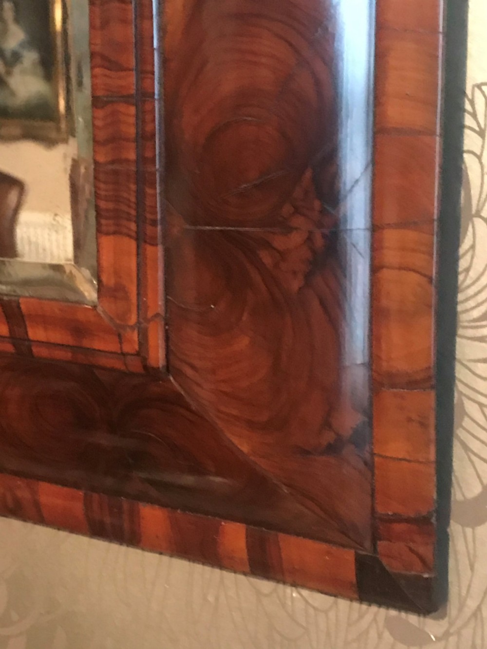 Cushion framed mirror c.1690. View II