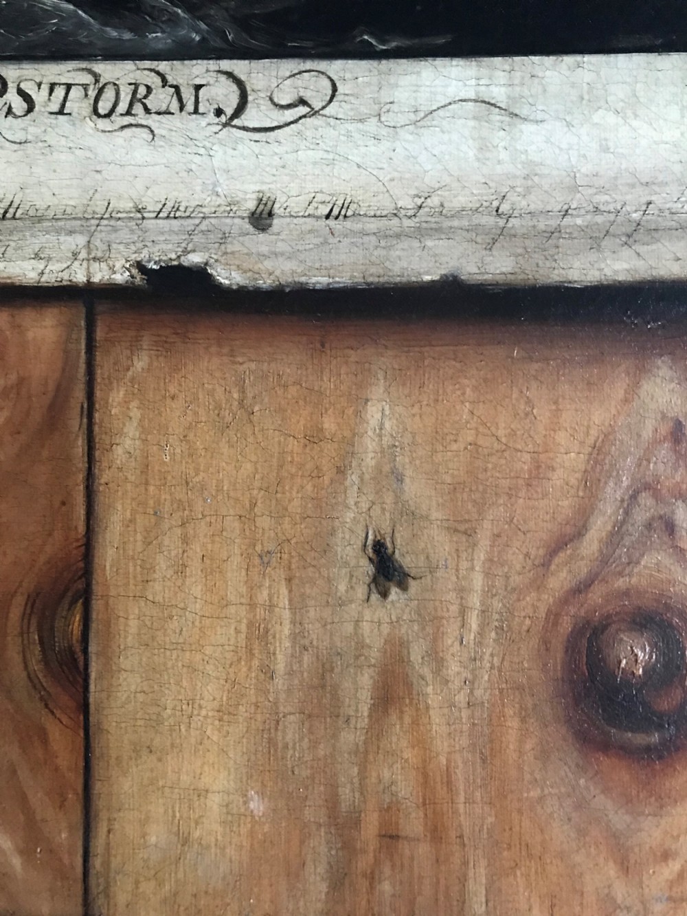 A still life trompe l'oeil c.1850; Manner of Strickland Lowry. View IV