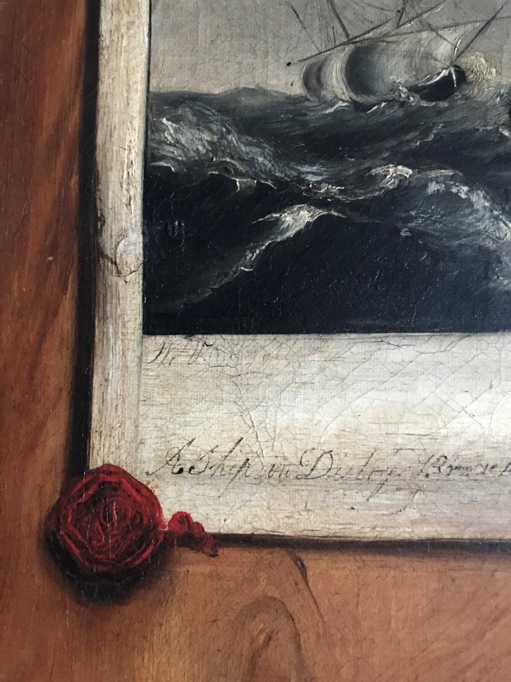 A still life trompe l'oeil c.1850; Manner of Strickland Lowry. View V