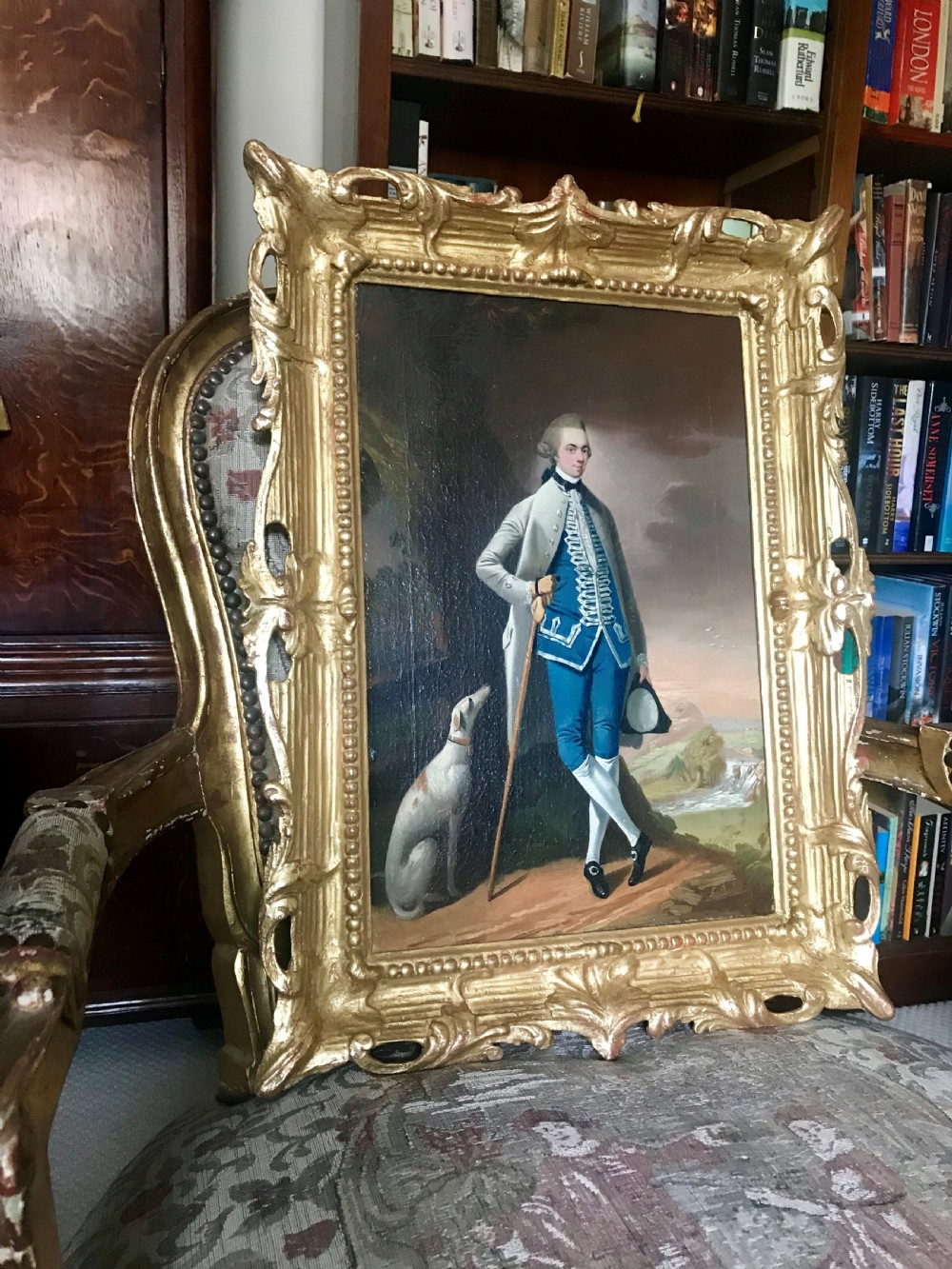 Portrait of a Gentleman and his Greyhound 1758, by Edward Alcock.