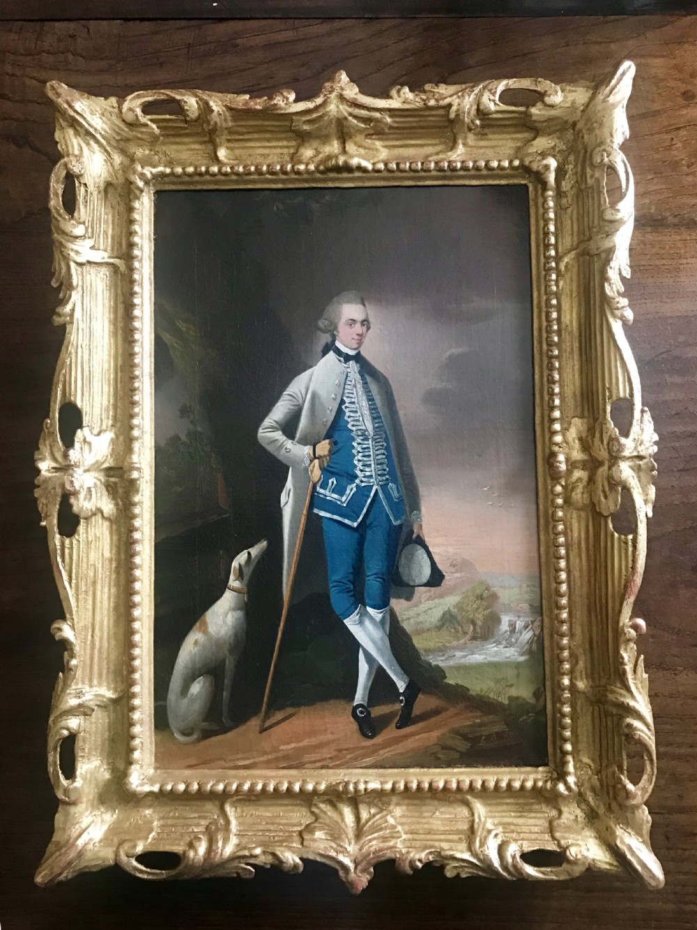 Portrait of a Gentleman and his Greyhound 1758, by Edward Alcock. View II