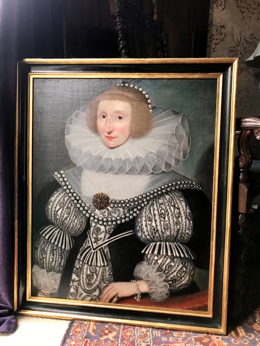 Portrait of Elizabeth Wentworth (?), c.1620; Circle of Marcus Gheeraerts.