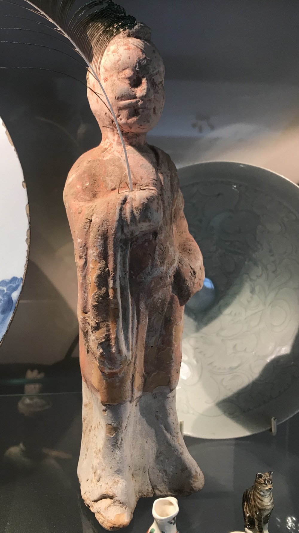 Tang Dynasty Attendant Figure, 7th - 10th century