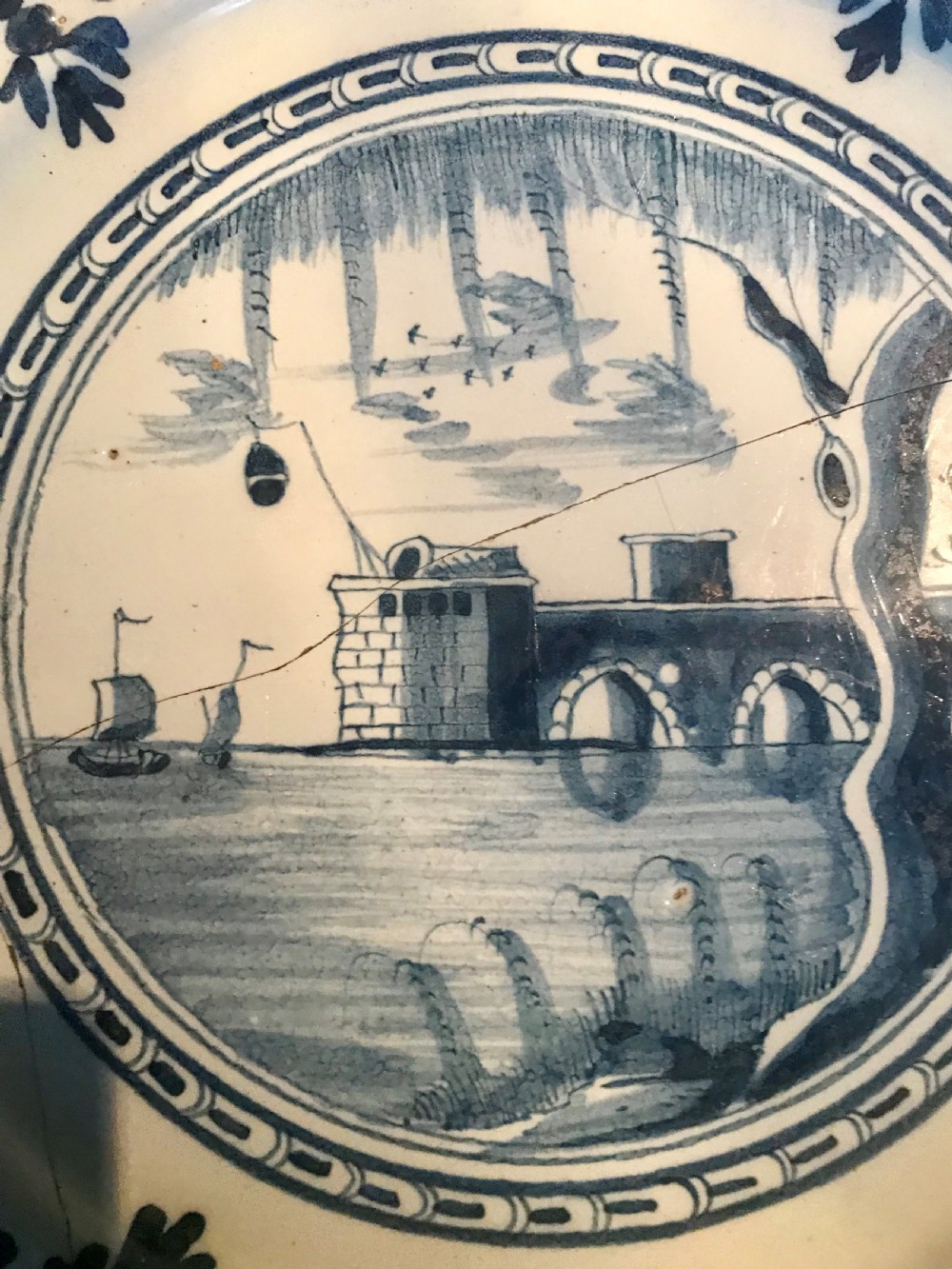Delft charger, 18th century.  View II