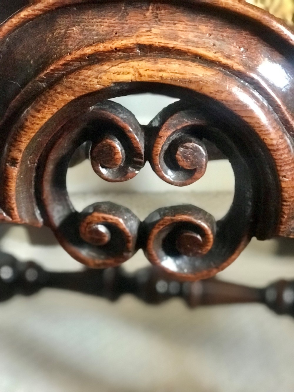 William and Mary oak chair c.1690. View IV