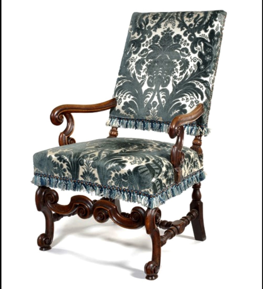 James II walnut armchair c.1685.