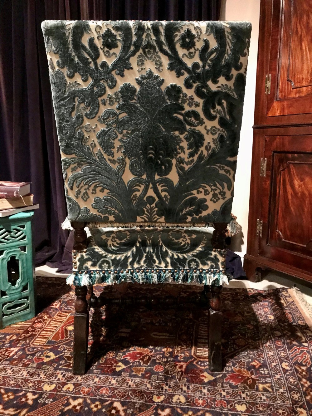 James II walnut armchair c.1685. View VII
