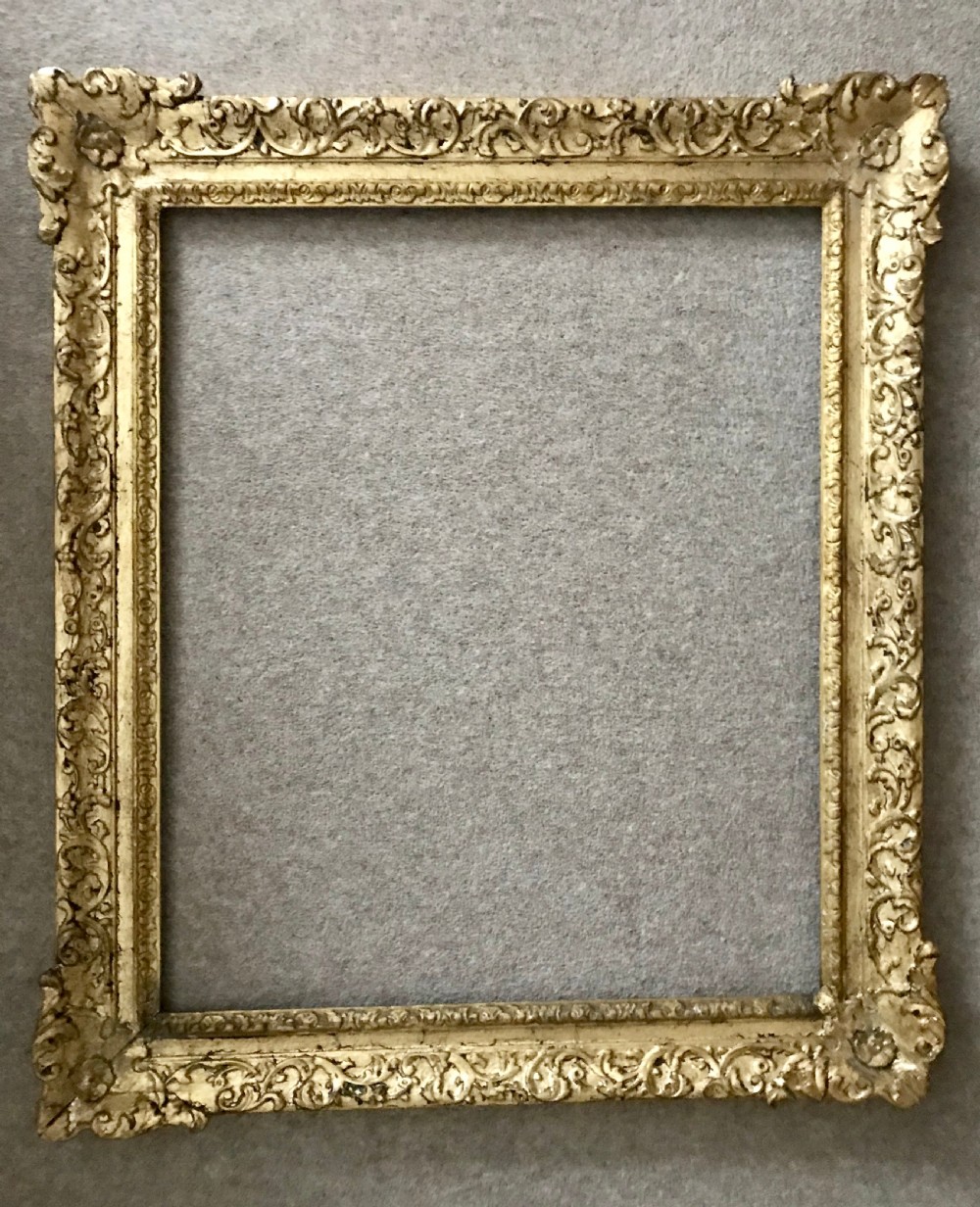 Carved wood and gilt frame c.1750.