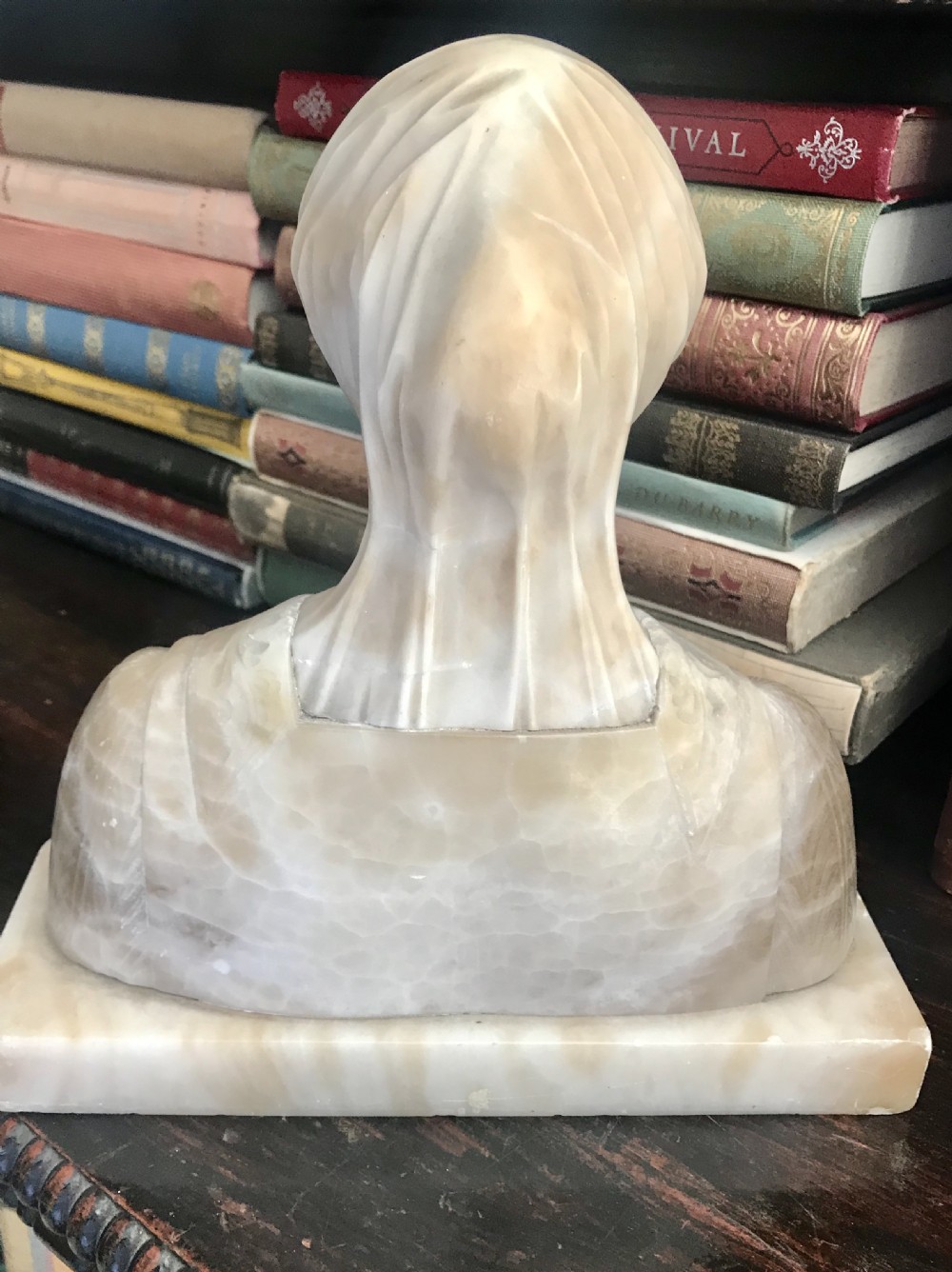 Portrait of Beatrice: Marble and Alabaster Bust c.1900 by Giuseppe Bessi.
 View IV