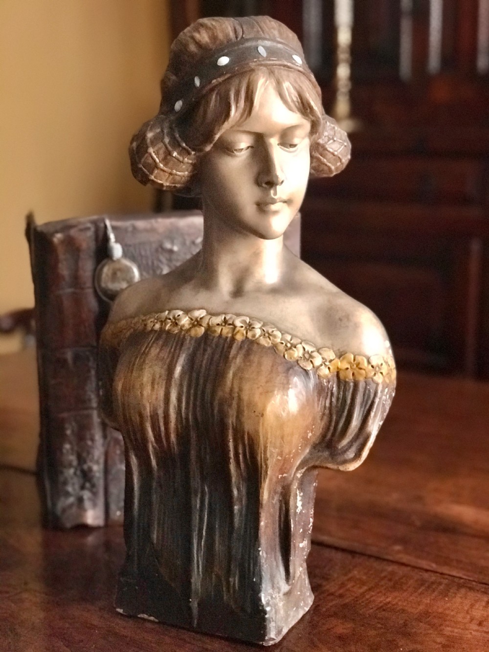 Portrait Bust of a Renaissance Maiden c.1890 by Goldscheider.