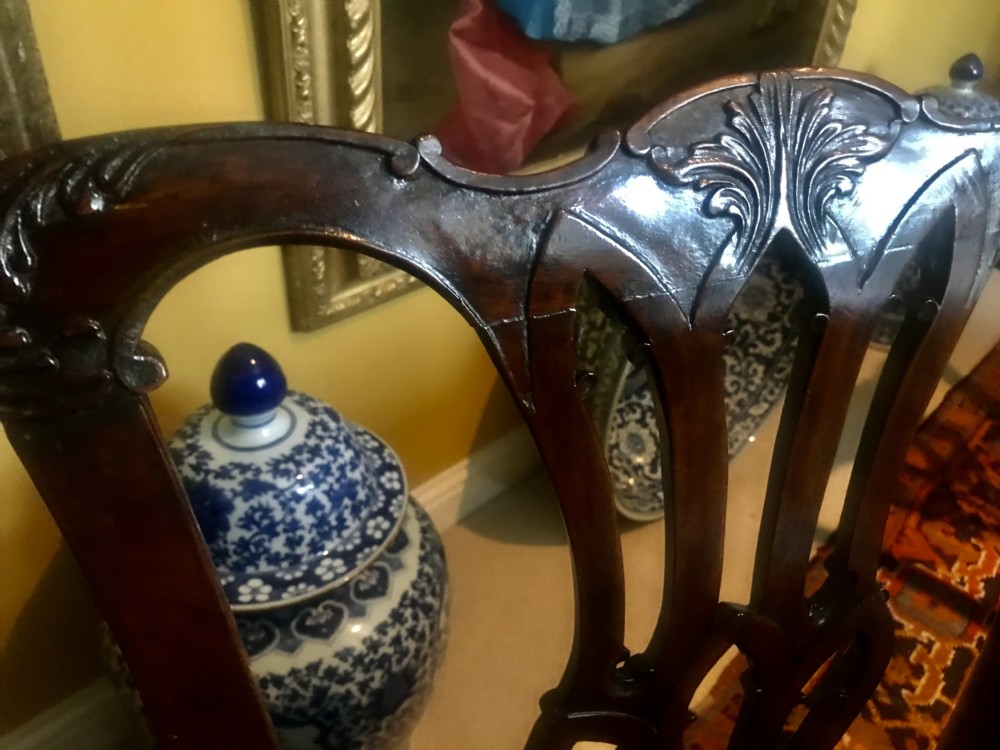 George III Chippendale period mahogany chair c.1760. View III