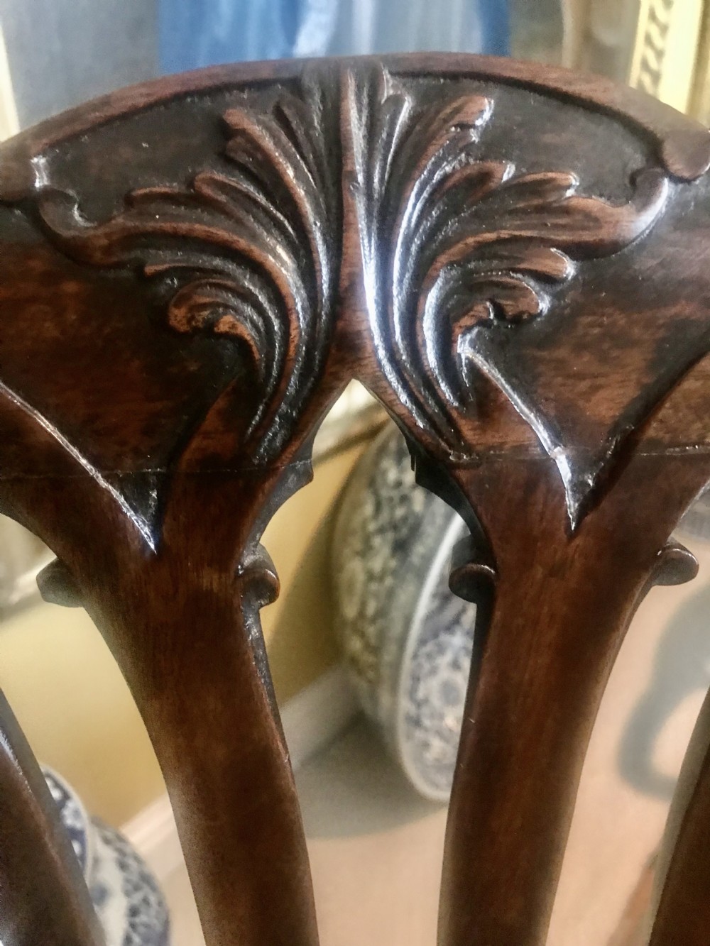 George III Chippendale period mahogany chair c.1760. View IV