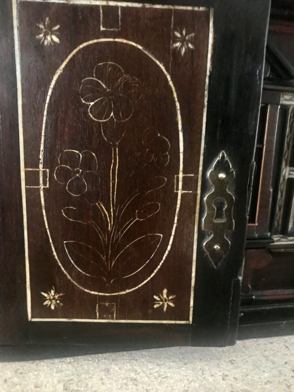 Early 17th century miniature table cabinet. View XVI