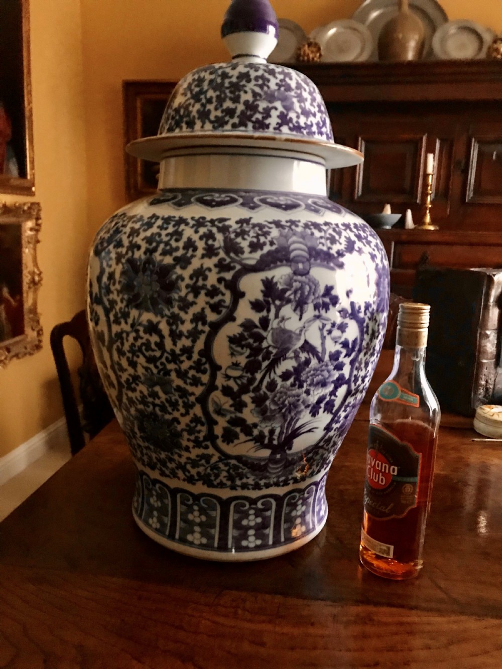 Pair of Large Chinese Temple Jars, Qing Dynasty. View VII