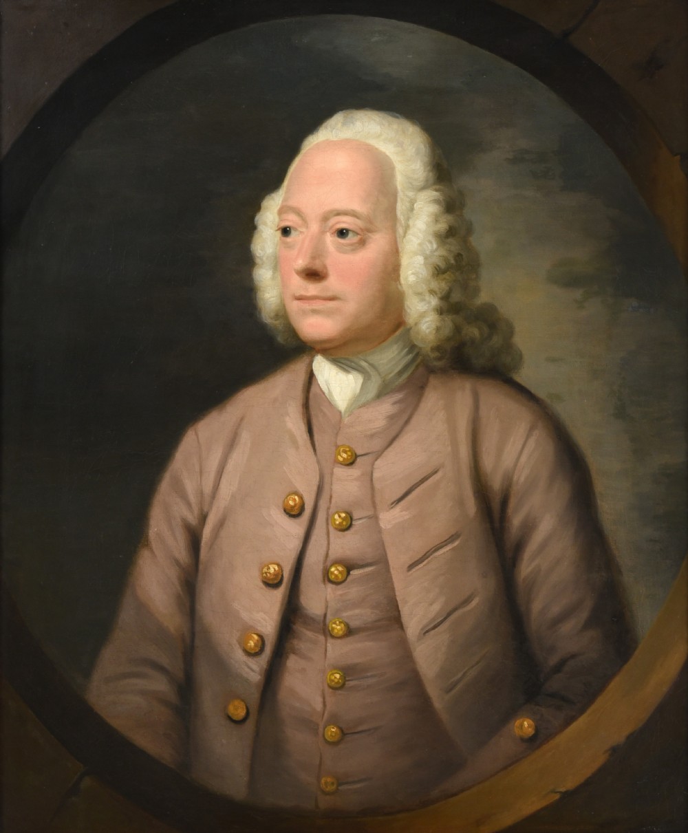 Portrait of a Gentleman c.1760; Attributed to Robert Edge Pine. View II