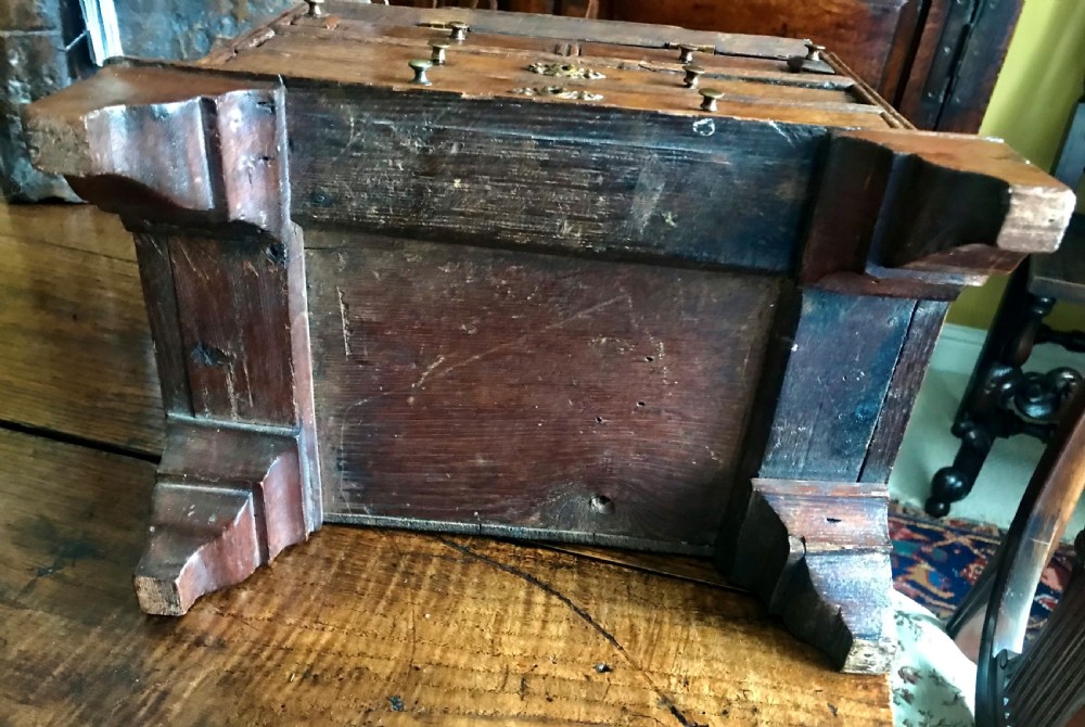 Miniature oak bureau, 18th century. View IV