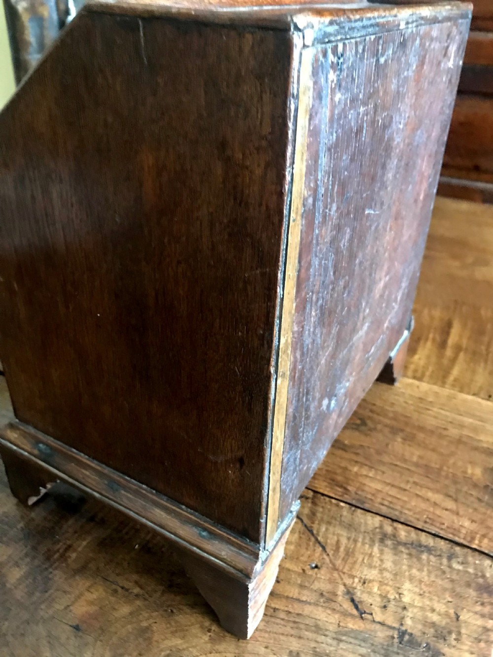 Miniature oak bureau, 18th century. View V
