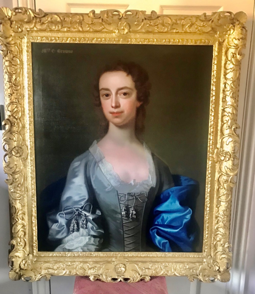 Portrait of Mrs. E. Browne C.1740, By Henry Pickering.