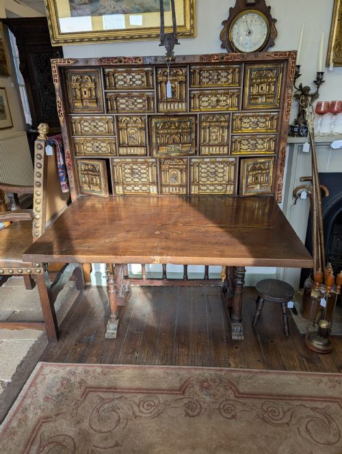 early 1700s walnut spanish vargueno with 19th century stand - CATEGORY: ANTIQUE CUPBOARDS - DATED 1700