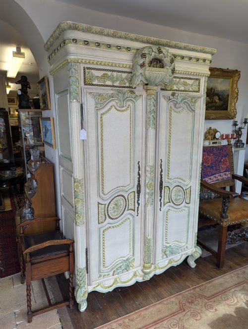 19TH CENTURY FRENCH WEDDING ARMOIRE WARDROBE - ADDITIONAL PHOTO 2