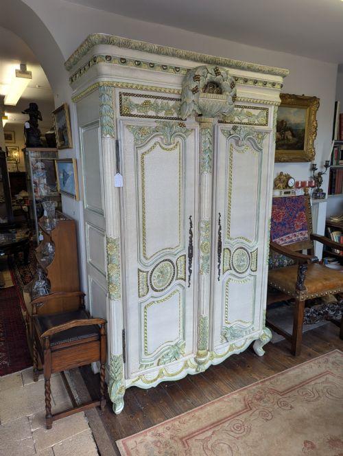 19TH CENTURY FRENCH WEDDING ARMOIRE WARDROBE - ADDITIONAL PHOTO 14