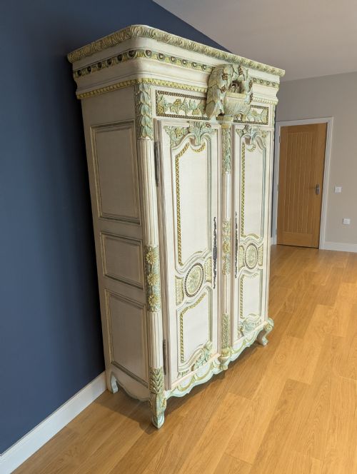19TH CENTURY FRENCH WEDDING ARMOIRE WARDROBE - ADDITIONAL PHOTO 16