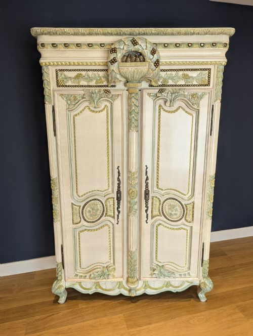 19TH CENTURY FRENCH WEDDING ARMOIRE WARDROBE - ADDITIONAL PHOTO 17