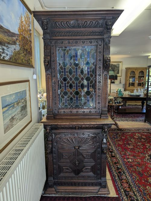 FLEMISH MECHELEN RENAISSANCE LION HEAD CUPBOARD CIRCA 1860 - ADDITIONAL PHOTO 10