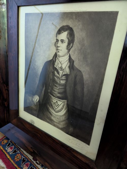 ROBERT BURNS DEPUTY MASTER BY CHARLES EWART HAND SIGNED ETCHING - ADDITIONAL PHOTO 2