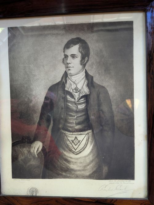ROBERT BURNS DEPUTY MASTER BY CHARLES EWART HAND SIGNED ETCHING - ADDITIONAL PHOTO 3