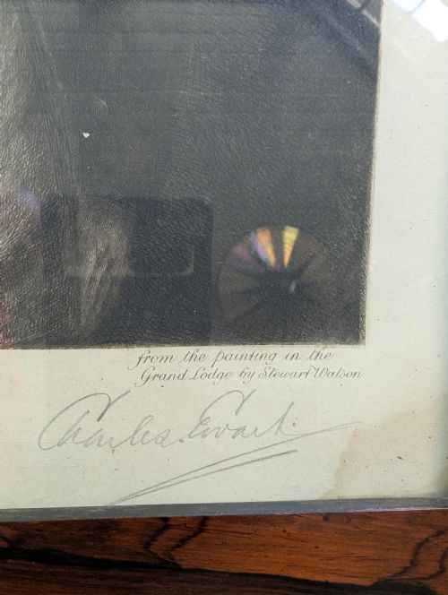 ROBERT BURNS DEPUTY MASTER BY CHARLES EWART HAND SIGNED ETCHING - ADDITIONAL PHOTO 6