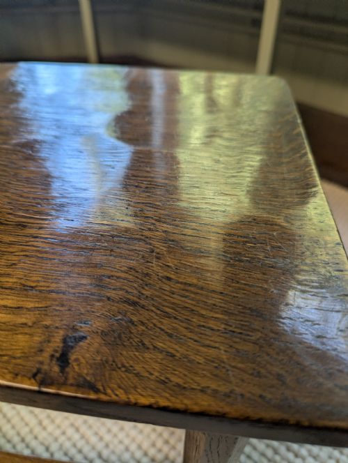 ROBERT MOUSEY THOMPSON SIDE TABLE MOUSEMAN OF KILBURN CIRCA 1920 - ADDITIONAL PHOTO 2