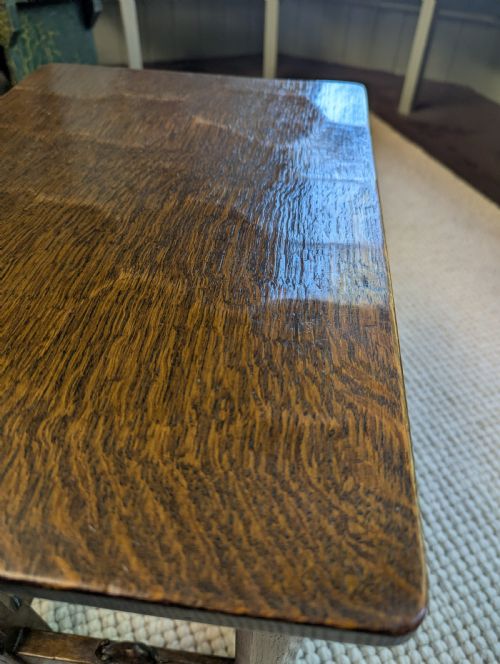 ROBERT MOUSEY THOMPSON SIDE TABLE MOUSEMAN OF KILBURN CIRCA 1920 - ADDITIONAL PHOTO 4