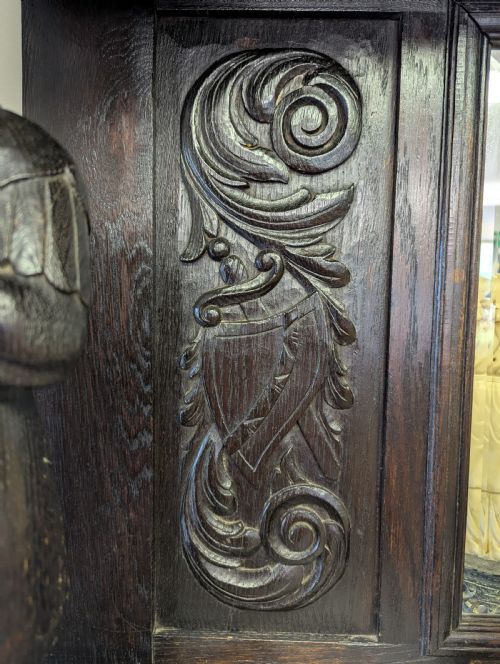 19TH CENTURY JACOBEAN REVIVAL GREENMAN OAK DRESSER - ADDITIONAL PHOTO 9