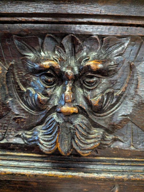 19TH CENTURY JACOBEAN REVIVAL GREENMAN OAK DRESSER - ADDITIONAL PHOTO 12