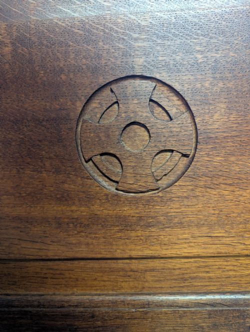 1940S ROBERT MOUSEY THOMPSON CELTIC CHURCH PEW ARTS AND CRAFTS MOUSEMAN OF KILBURN - ADDITIONAL PHOTO 10