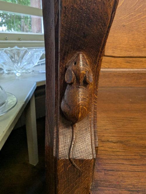 1940S ROBERT MOUSEY THOMPSON CELTIC CHURCH PEW ARTS AND CRAFTS MOUSEMAN OF KILBURN - ADDITIONAL PHOTO 17