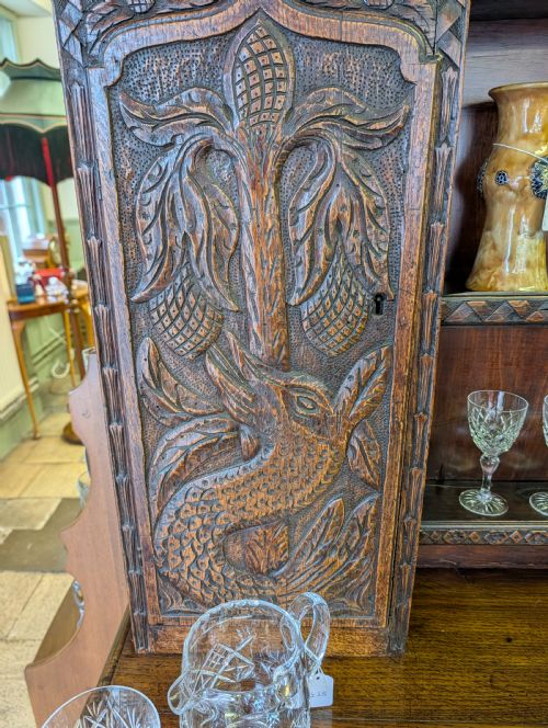 18TH CENTURY ORNATELY CARVED JACOBEAN OAK DRESSER - ADDITIONAL PHOTO 7