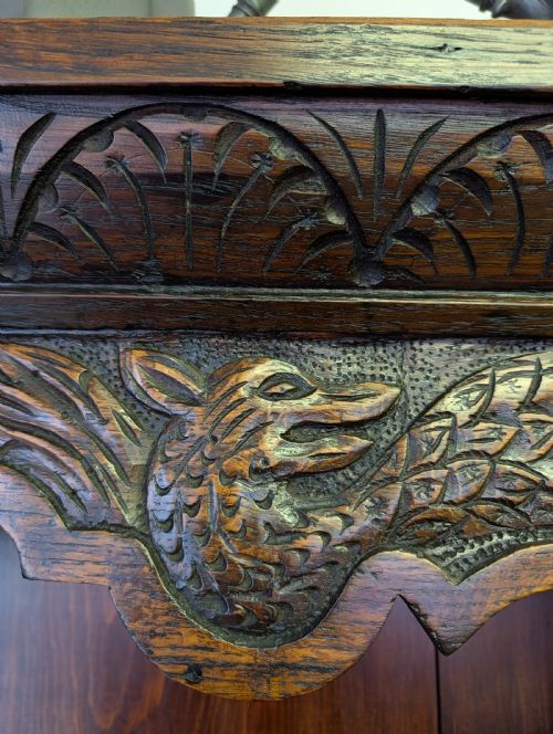 18TH CENTURY ORNATELY CARVED JACOBEAN OAK DRESSER - ADDITIONAL PHOTO 9