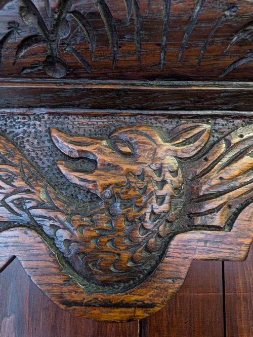 18TH CENTURY ORNATELY CARVED JACOBEAN OAK DRESSER - ADDITIONAL PHOTO 13