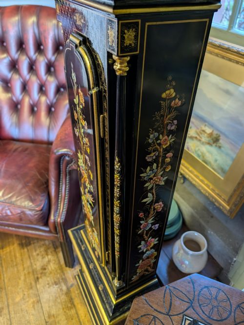 1950S PORTUGUESE REGULADORA LONG CASE CLOCK WESTMINSTER AVA MARIA CHIMES - ADDITIONAL PHOTO 1