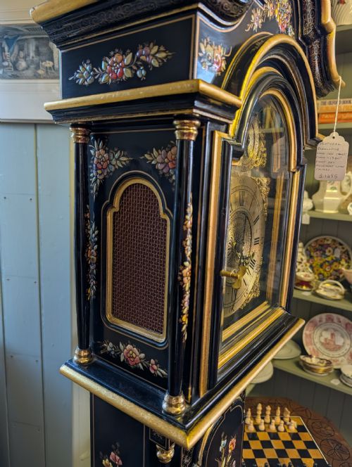 1950S PORTUGUESE REGULADORA LONG CASE CLOCK WESTMINSTER AVA MARIA CHIMES - ADDITIONAL PHOTO 2
