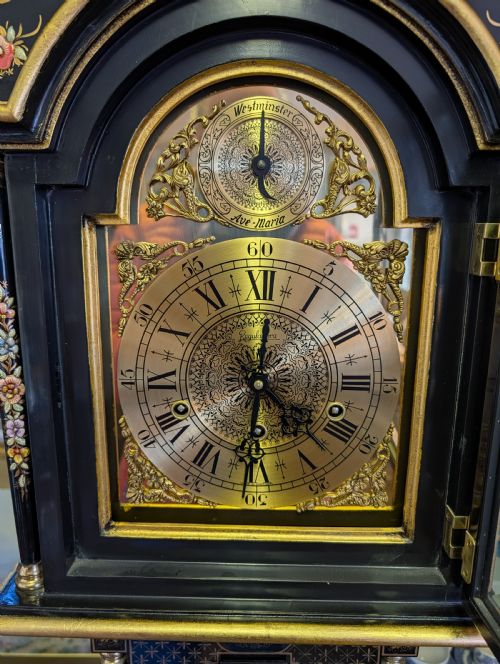 1950S PORTUGUESE REGULADORA LONG CASE CLOCK WESTMINSTER AVA MARIA CHIMES - ADDITIONAL PHOTO 3