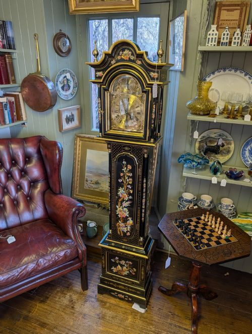 1950S PORTUGUESE REGULADORA LONG CASE CLOCK WESTMINSTER AVA MARIA CHIMES - ADDITIONAL PHOTO 7