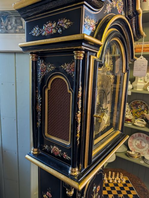 1950S PORTUGUESE REGULADORA LONG CASE CLOCK WESTMINSTER AVA MARIA CHIMES - ADDITIONAL PHOTO 10