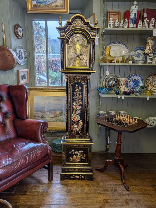 1950S PORTUGUESE REGULADORA LONG CASE CLOCK WESTMINSTER AVA MARIA CHIMES - ADDITIONAL PHOTO 13