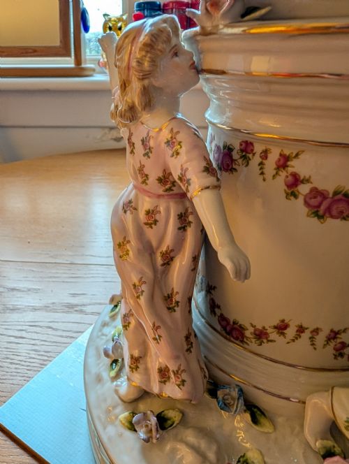 EARLY 20TH CENTURY MEISSEN DRESDEN MANTLE CLOCK SWISS MOVEMENT PERFECT CONDITION - ADDITIONAL PHOTO 8
