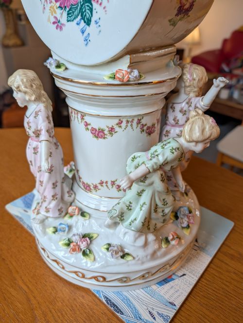 EARLY 20TH CENTURY MEISSEN DRESDEN MANTLE CLOCK SWISS MOVEMENT PERFECT CONDITION - ADDITIONAL PHOTO 18
