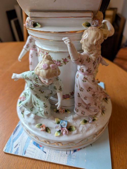 EARLY 20TH CENTURY MEISSEN DRESDEN MANTLE CLOCK SWISS MOVEMENT PERFECT CONDITION - ADDITIONAL PHOTO 19