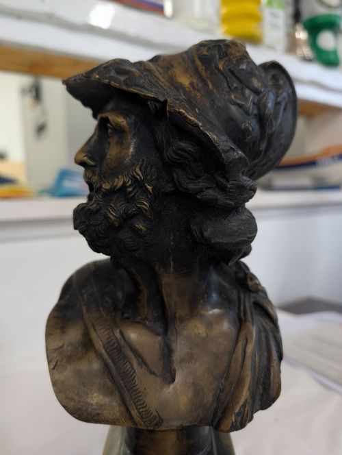 A PAIR OF 19TH CENTURY BRONZE BUSTS AJAX THE GREAT GRAND TOUR - ADDITIONAL PHOTO 4